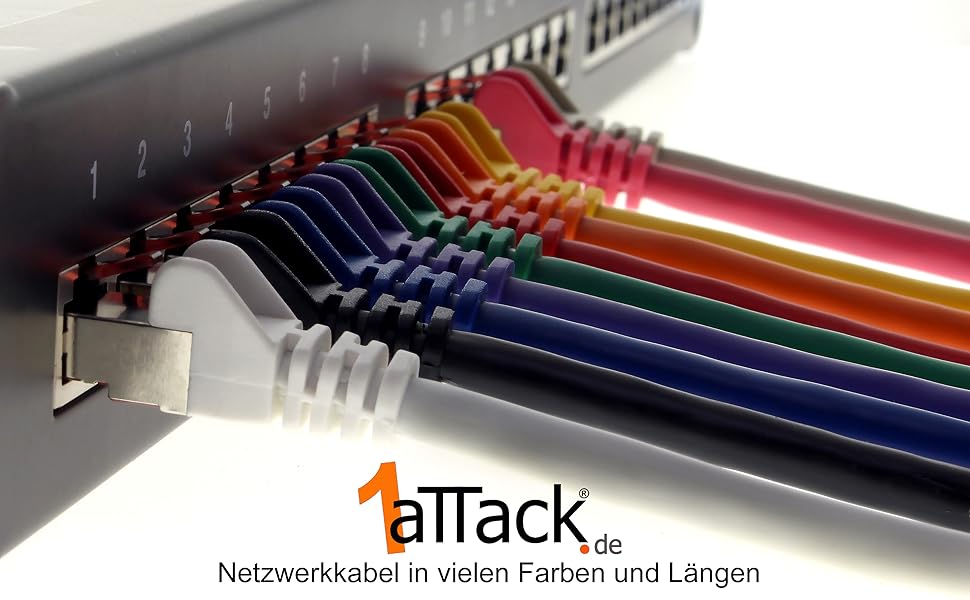 1aTTackde-Cat7-Netzwerkkabel-05m-5-Farben-5-Stuck-Cat7-Ether