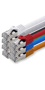 1aTTackde-Cat7-Netzwerkkabel-05m-5-Farben-5-Stuck-Cat7-Ether