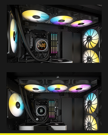 Corsair-H150-RGB-Flussig-CPU-Kuhler-360mm-AIO-SP120-RGB-Elit