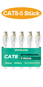 Ercielook-lan-kabel-CAT8-Hochgeschwindigkeits-05m-1m-3m-5m-1