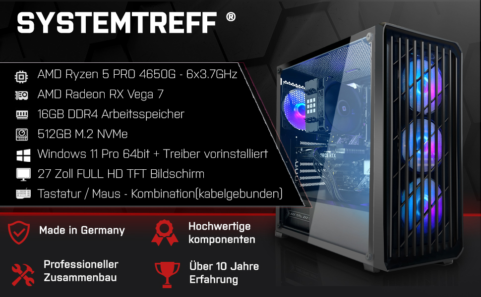 SYSTEMTREFF-Basic-Gaming-Komplett-PC-Set-AMD-Ryzen-5-PRO-465